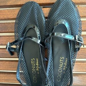 Coconuts by Matisse Black Mesh Flats